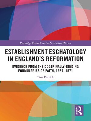 cover image of Establishment Eschatology in England's Reformation